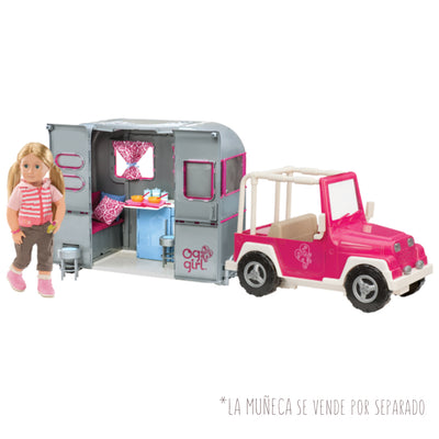 Auto Jepp 4x4 Fucsia y Blanco